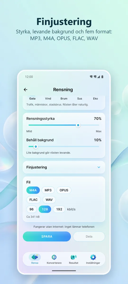 Brusborttagare: Rent Ljud: 