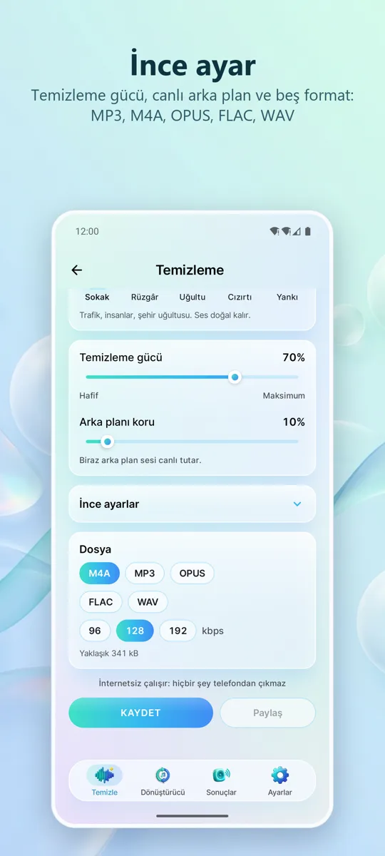 Gürültü Giderici: Temiz Ses: ekran görüntüsü 3