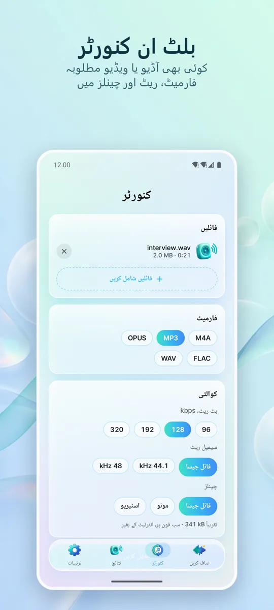 شور ہٹائیں: صاف آڈیو: 