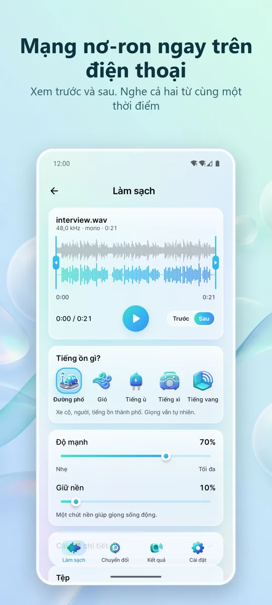 Loại Bỏ Tiếng Ồn: 