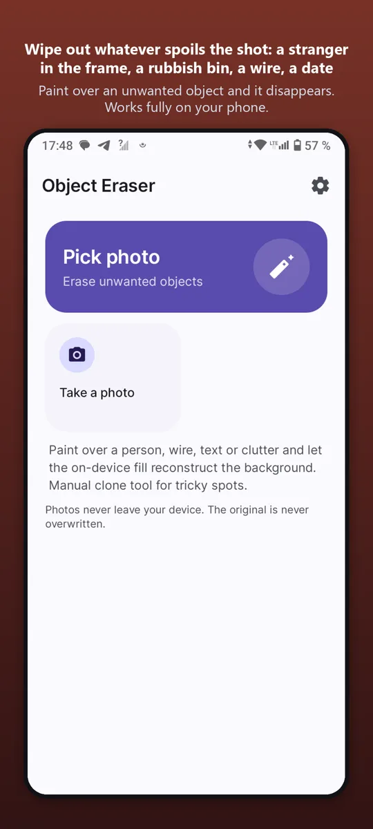 Object Eraser: Remove Item — main screen