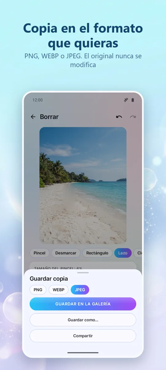 Borrador de objetos: Eliminar: 