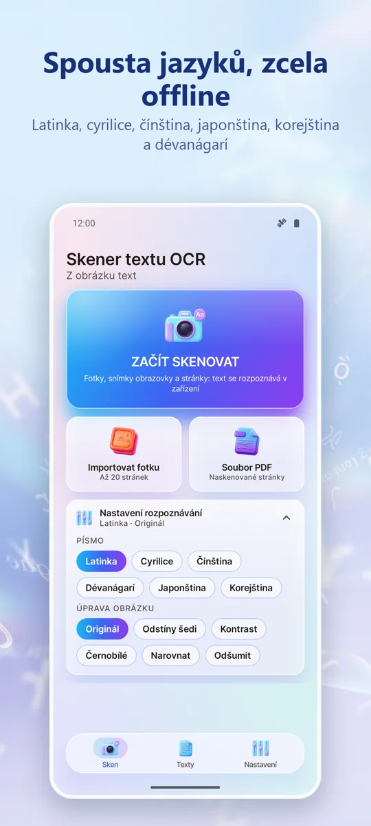 OCR Skener: Obrázek na text: 