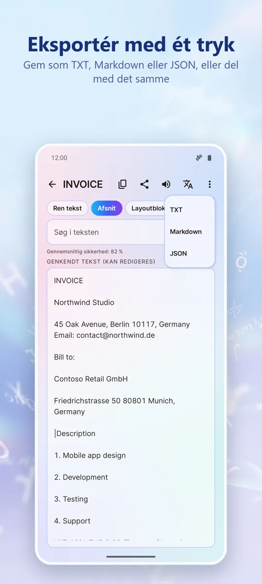 OCR-scanner: Billede til tekst: 