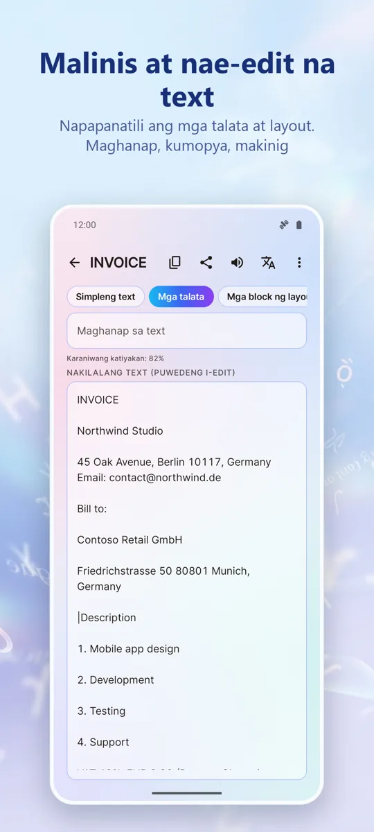 OCR Scanner: Larawan sa Teksto: screenshot 2