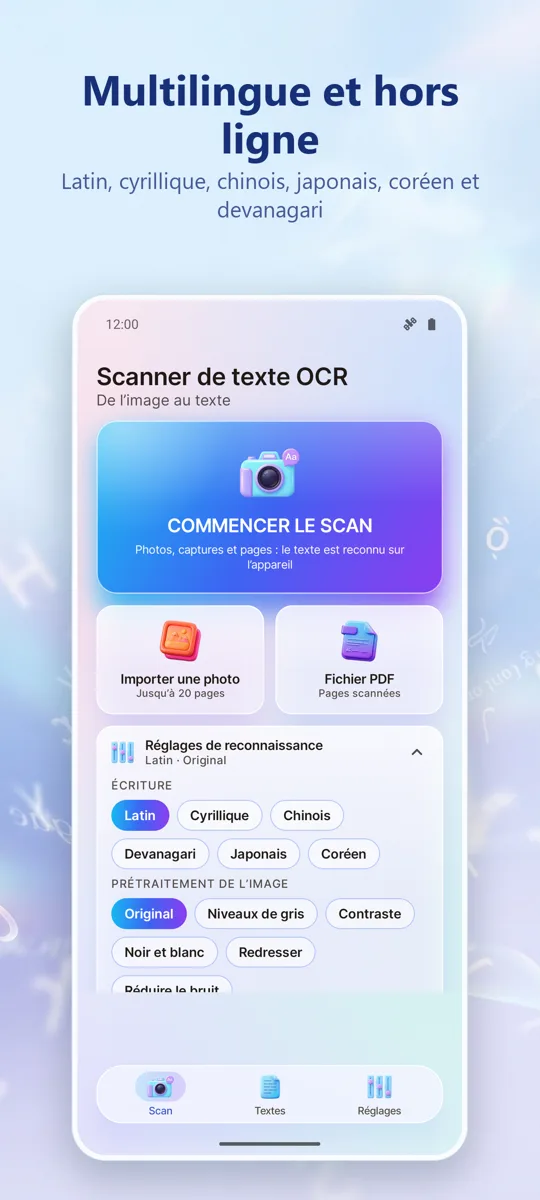 Scanner OCR: Image en Texte: 