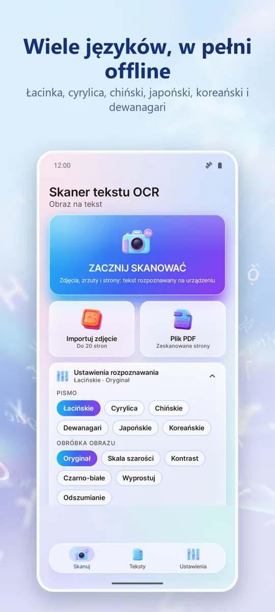 Skaner OCR: Obraz na tekst: 