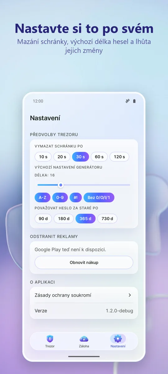 Správce hesel: Trezor: 
