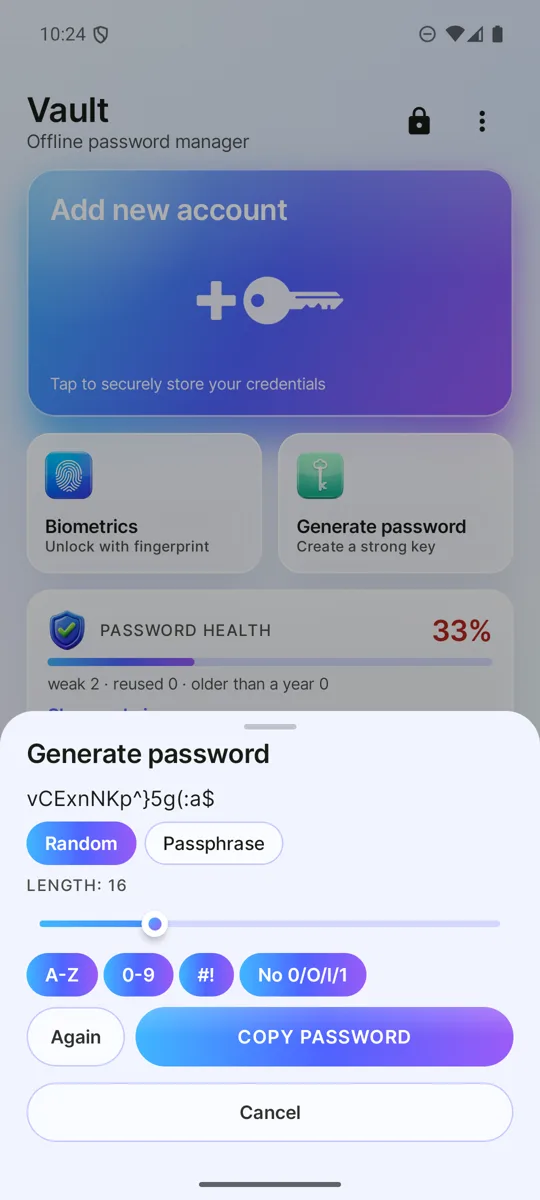 Password Manager: Vault — screenshot 2