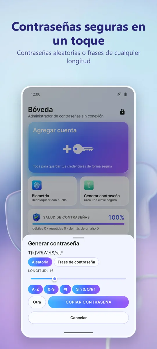 Gestor de Contraseñas: Bóveda: captura de pantalla 4