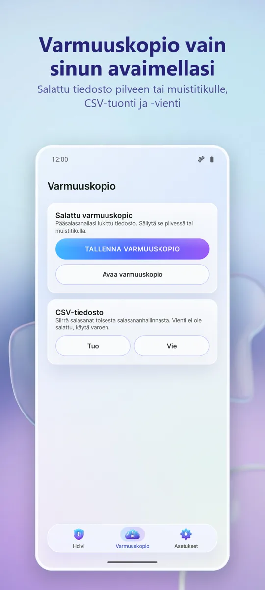 Salasananhallinta: Holvi: 