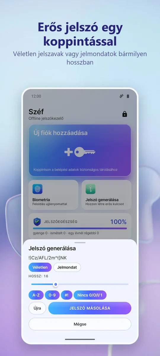 Jelszókezelő: Széf: képernyőkép 4