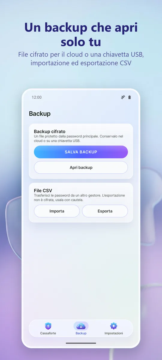 Gestore Password: Cassaforte: 
