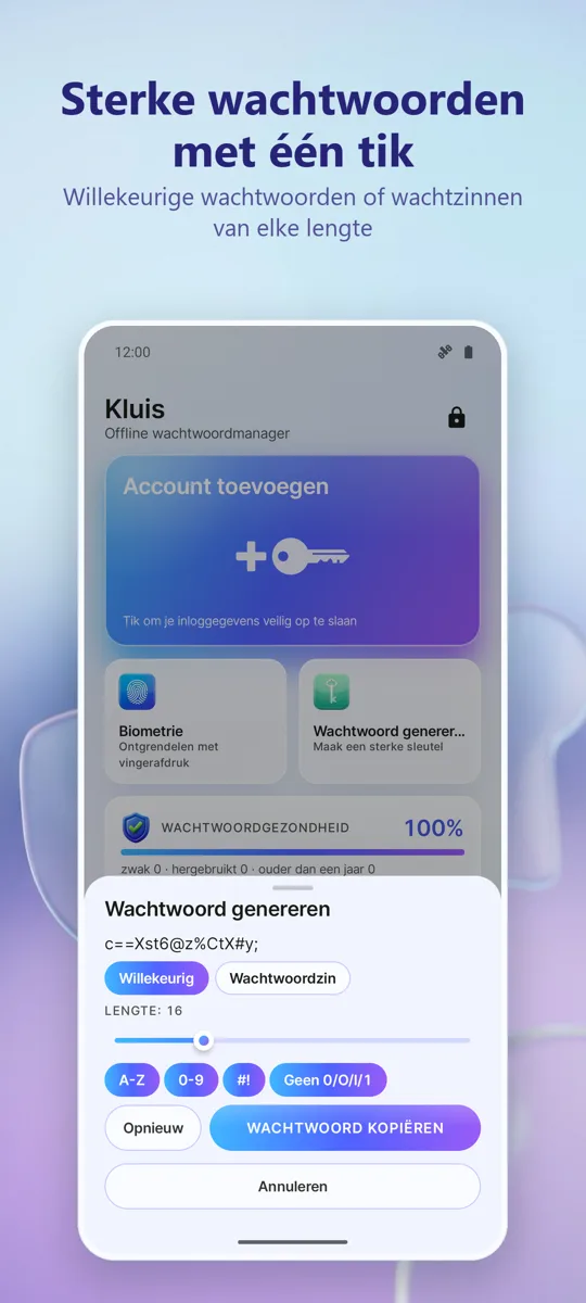 Wachtwoordbeheerder: Kluis: 
