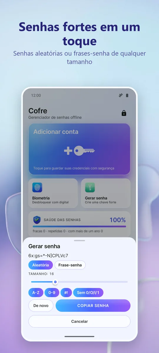 Gerenciador de Senhas: Cofre: 