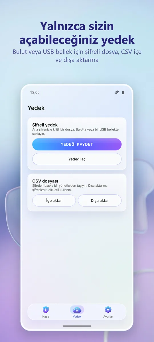 Şifre Yöneticisi: Kasa: 