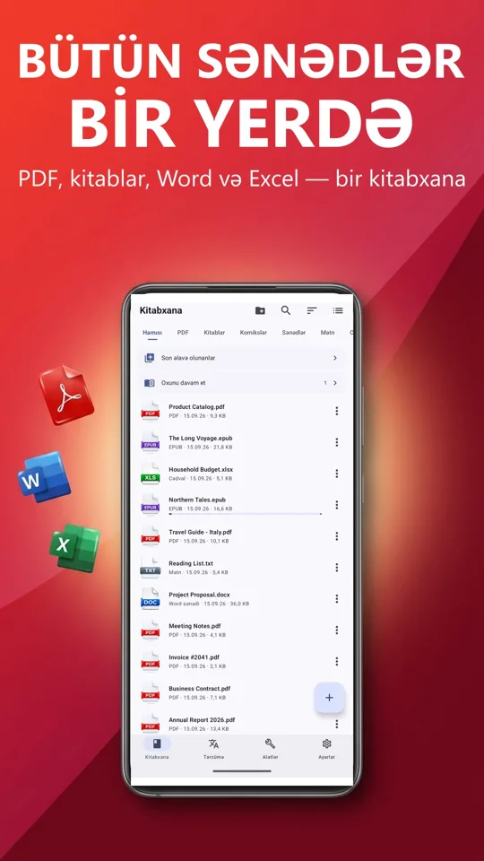 PDF Reader Max: əsas ekran
