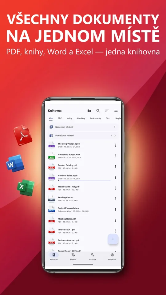PDF Reader Max: hlavní obrazovka