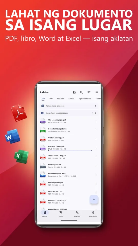 PDF Reader Max: pangunahing screen