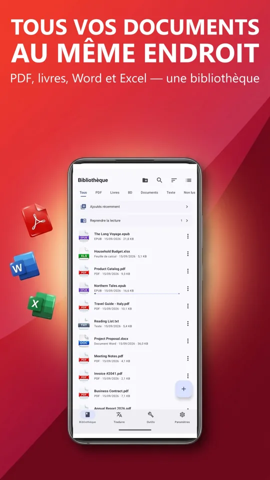 PDF Reader Max: écran principal