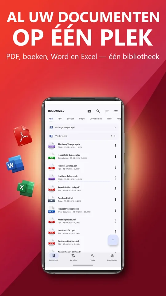 PDF Reader Max: hoofdscherm