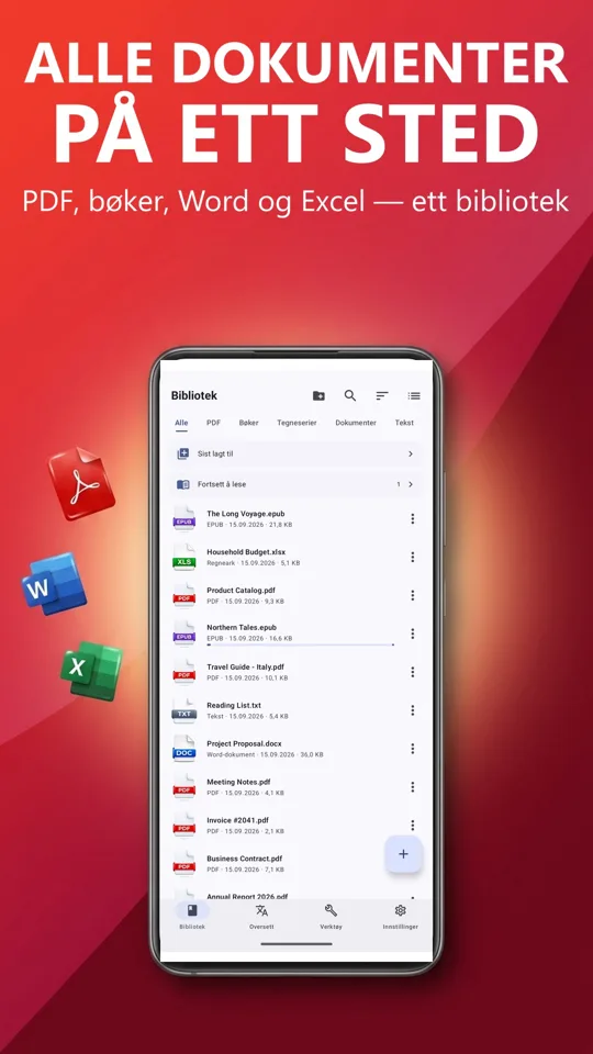 PDF Reader Max: hovedskjerm
