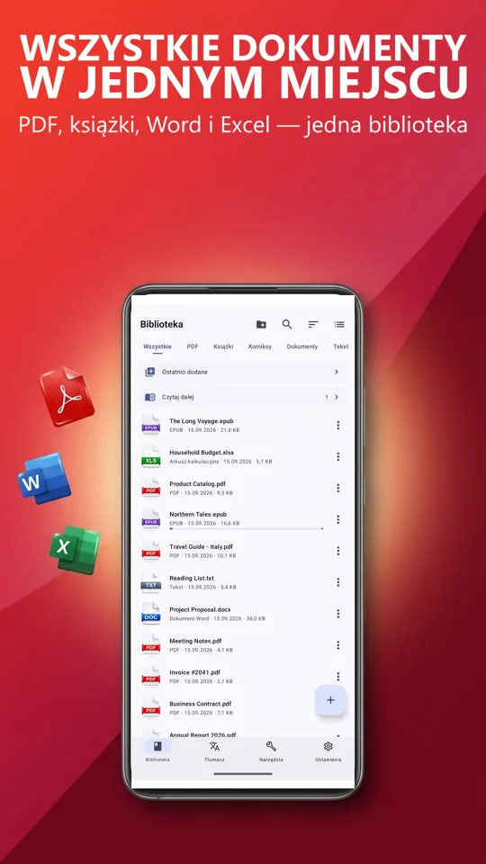 PDF Reader Max: ekran główny