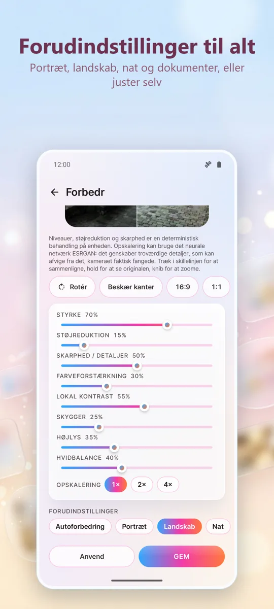 Foto-forbedrer: Ret billeder: 