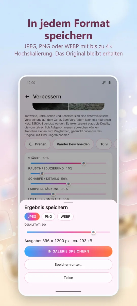 Fotos verbessern: Korrigieren: 