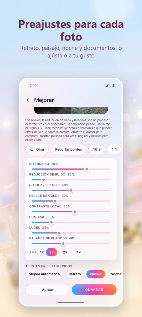 Mejorar Fotos: Editor: 