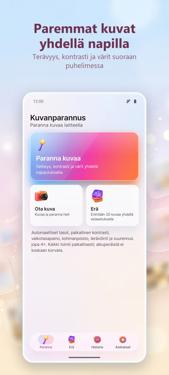 Kuvankäsittelijä: Korjaa kuvia: päänäkymä