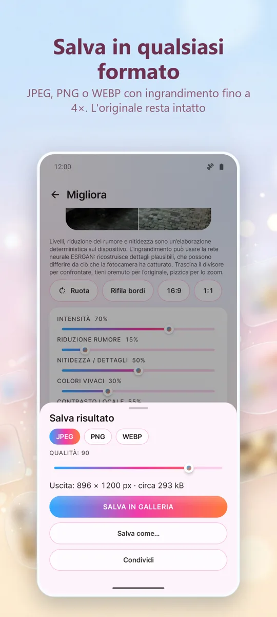 Migliora Foto: Correggi: 