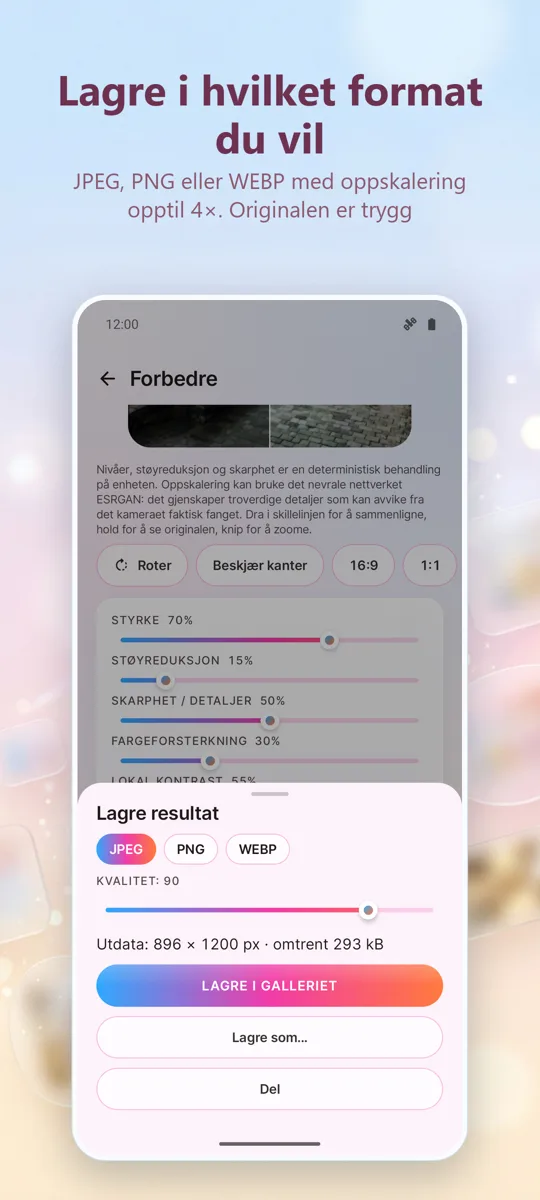 Bildeforbedrer: Fiks bilder: skjermbilde 4