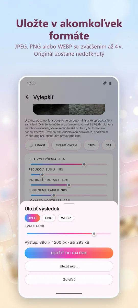 Vylepšenie fotiek: Opraviť: 