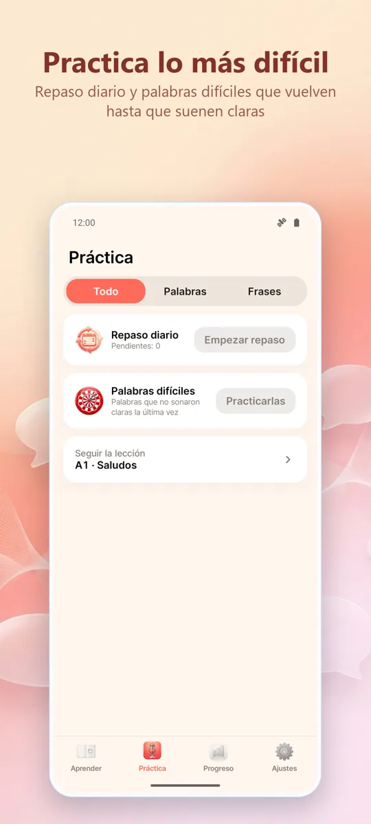 Entrenador de Pronunciación: captura de pantalla 3
