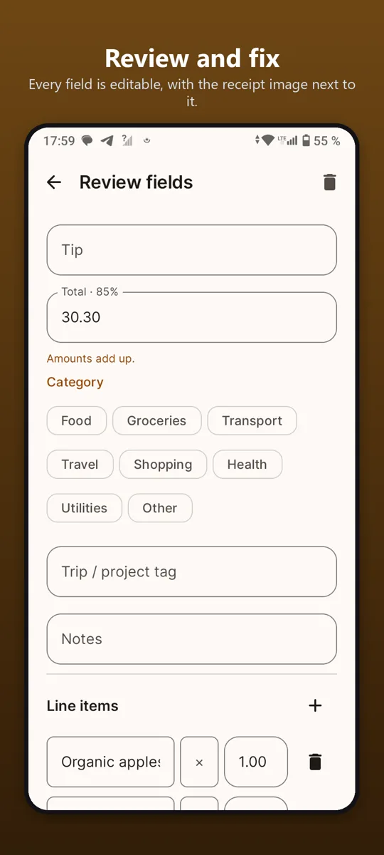 Receipt Scanner: Expenses — screenshot 3