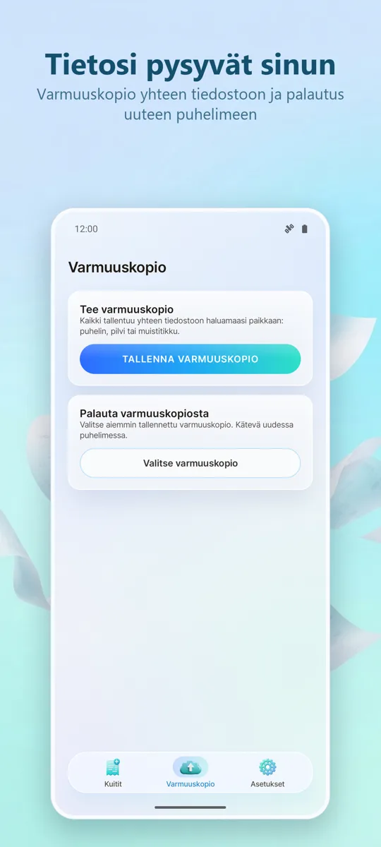 Kuittiskanneri: Kulut: 