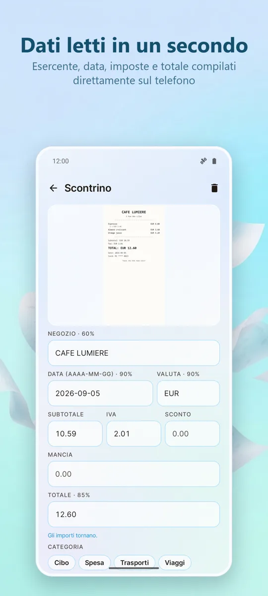 Scanner Scontrini: Spese: 