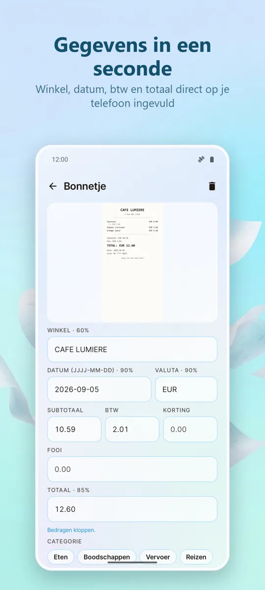 Bonscanner: Uitgaven: 
