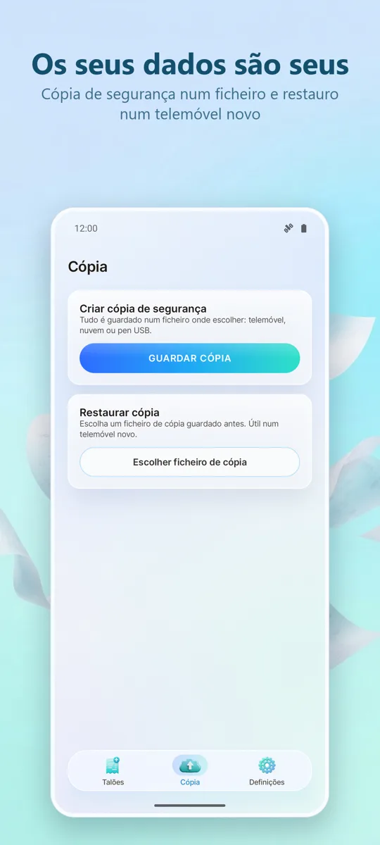 Leitor de Recibos: Despesas: captura de ecrã 4