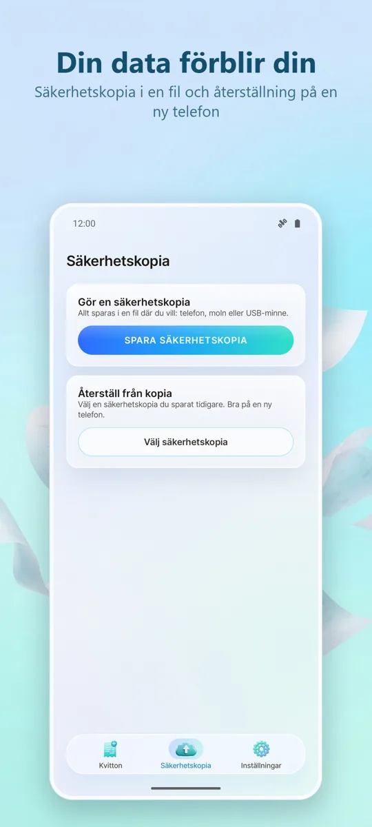 Kvittoskanner: Utgifter: skärmbild 4