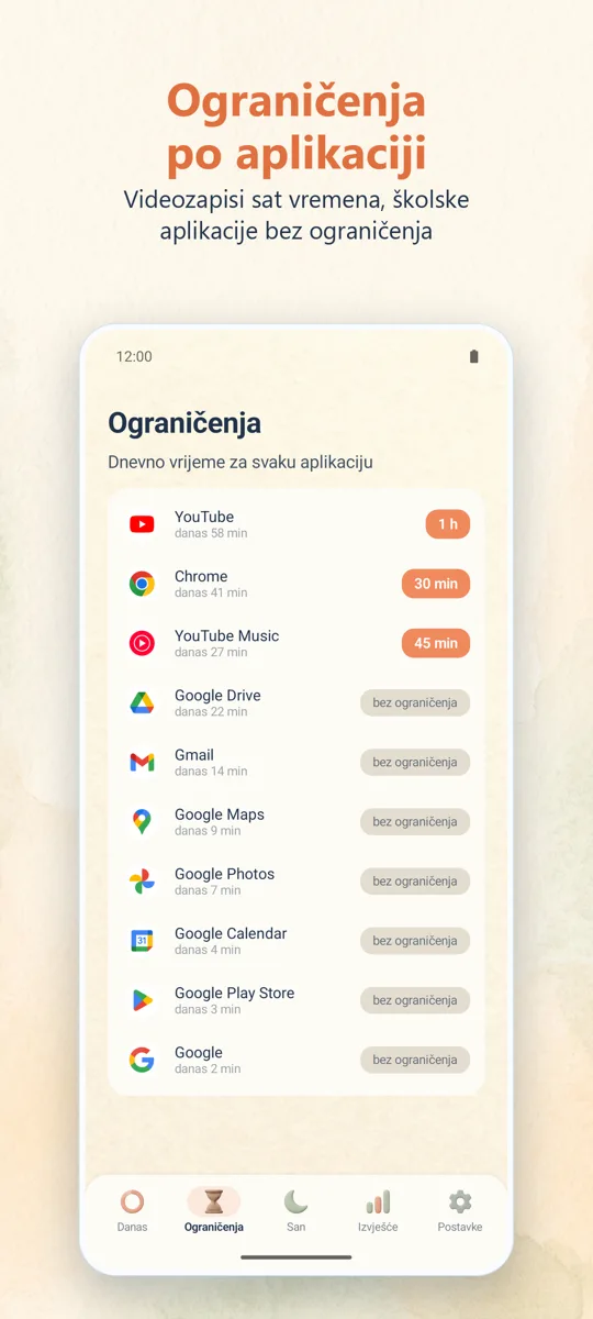 Roditeljski nadzor: snimka zaslona 2