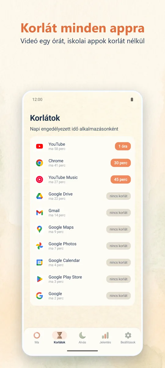 Szülői felügyelet: 