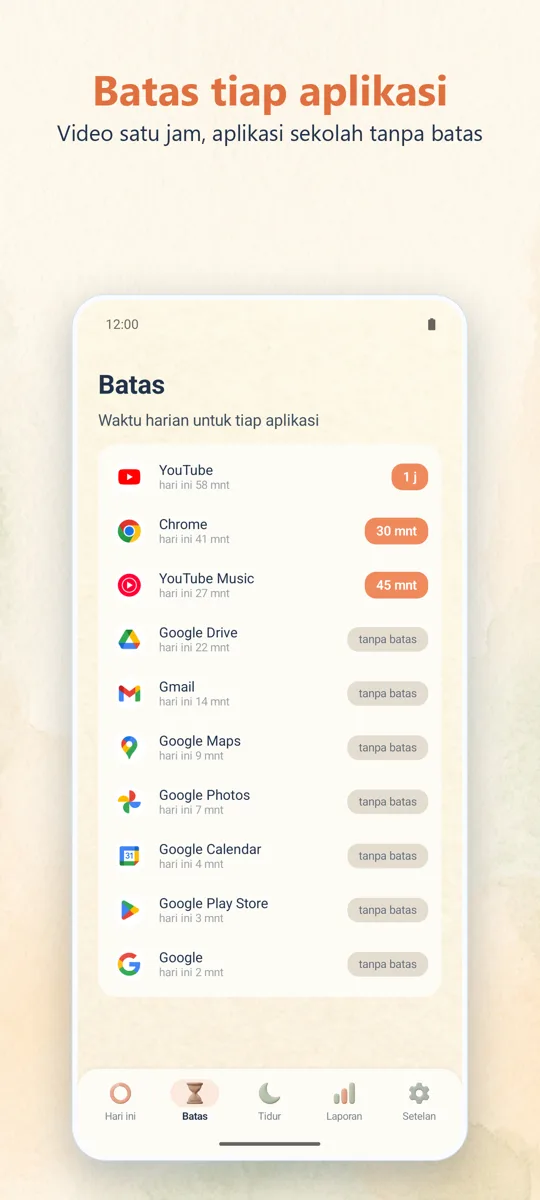 Kontrol Orang Tua: tangkapan layar 2