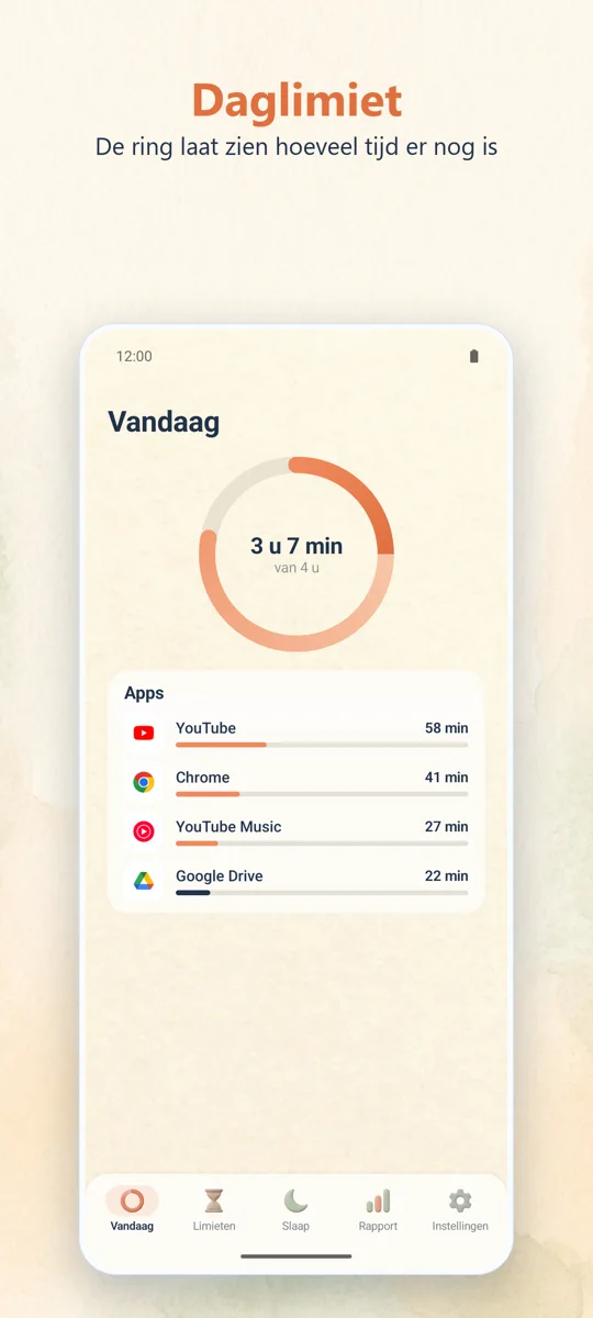Ouderlijk toezicht: hoofdscherm