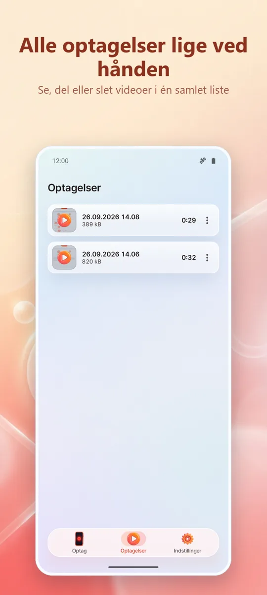 Skærmoptager: HD Optagelse: skærmbillede 3