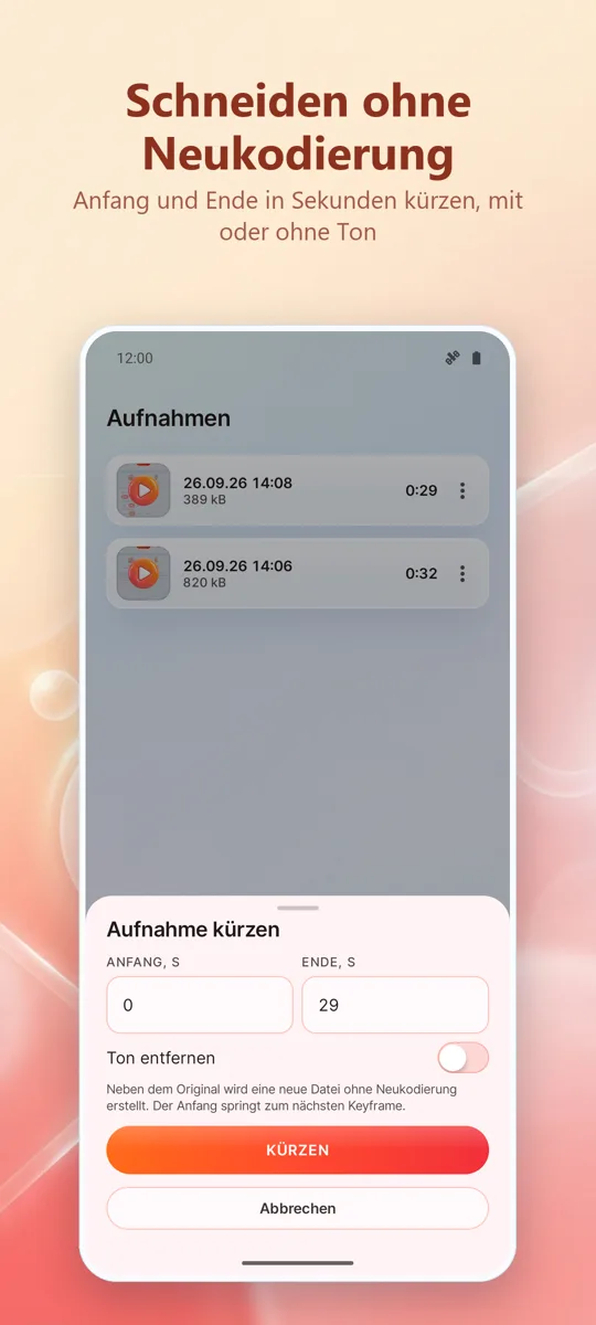 Bildschirmrekorder: HD Record: Screenshot 4