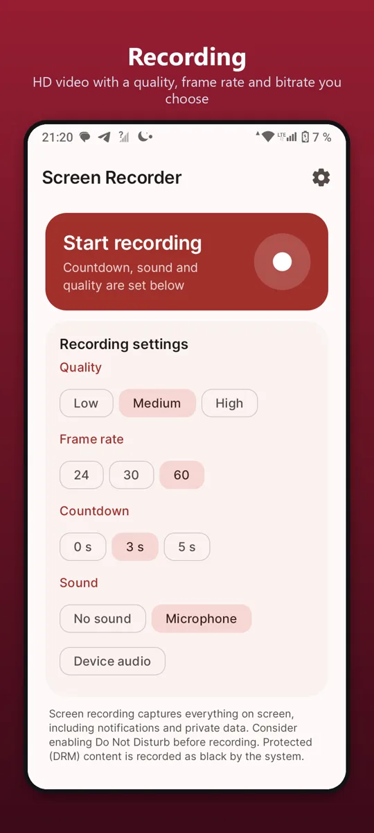 Screen Recorder: HD Record — screenshot 2