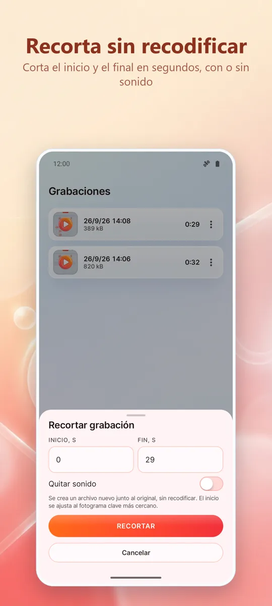 Grabador Pantalla: HD Vídeo: 
