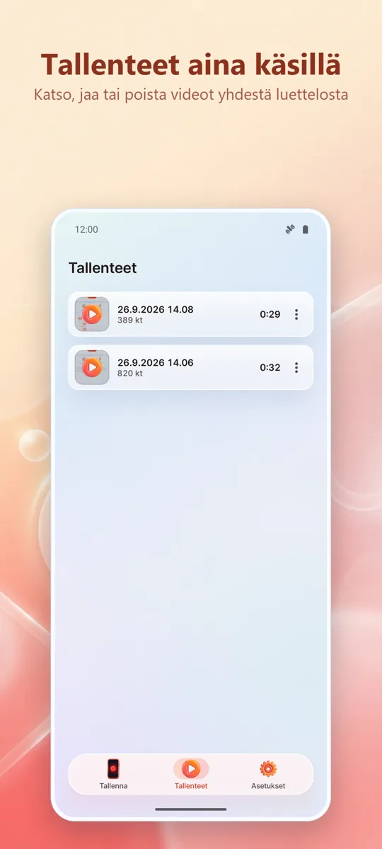 Näytön tallennin: HD-tallennus: 